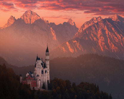 Red Morning Above The Castle