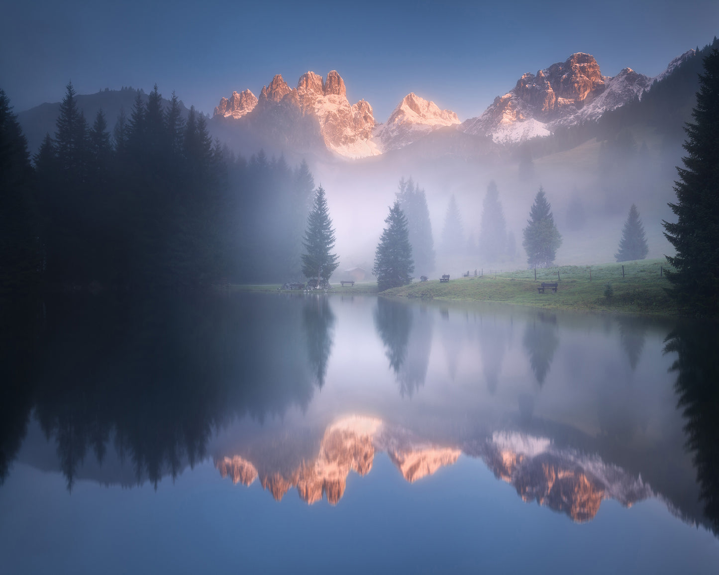 Mysterious Morning By The Lake