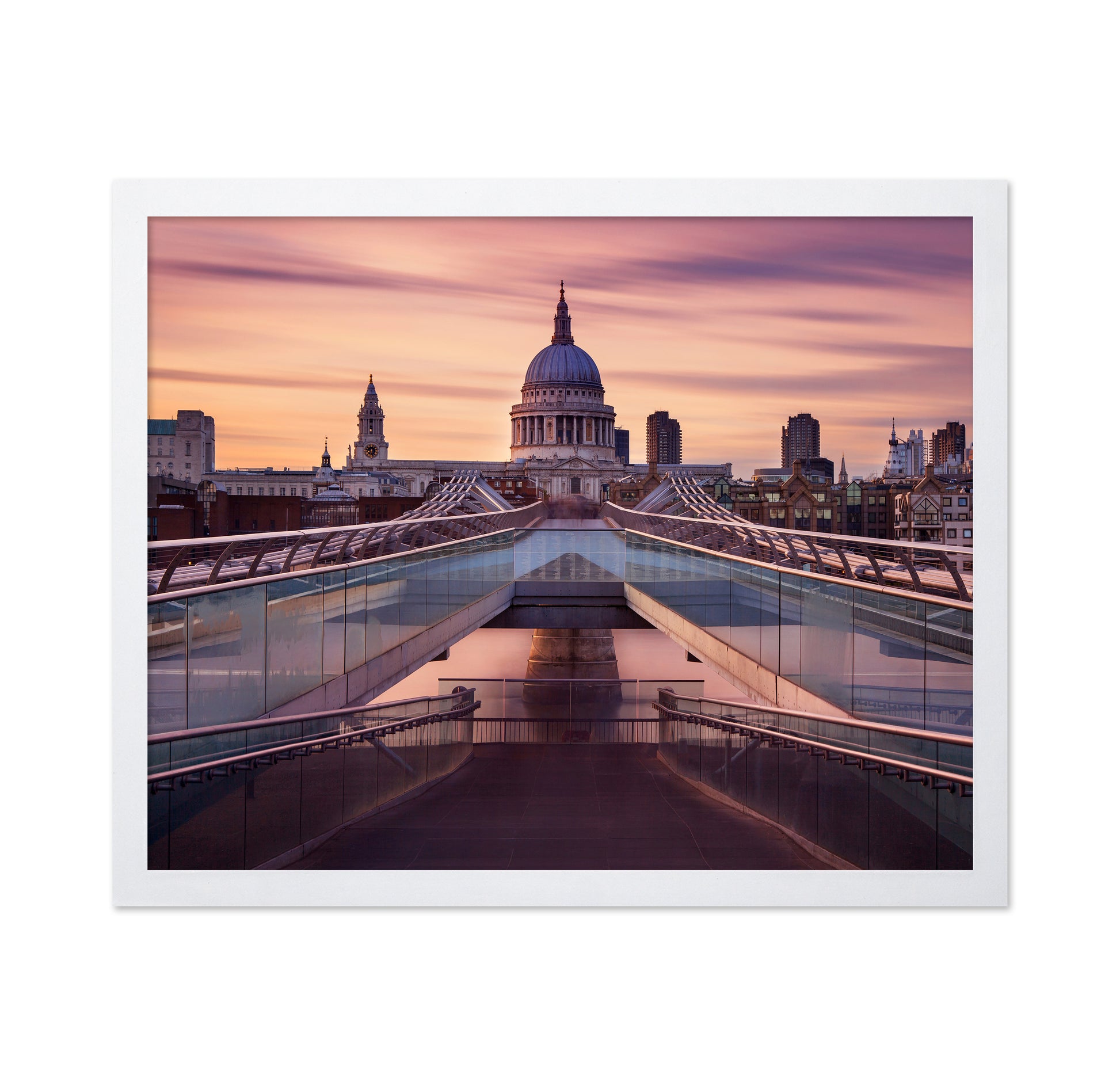 Millennium Bridge Leading Towards St. Paul'S Church