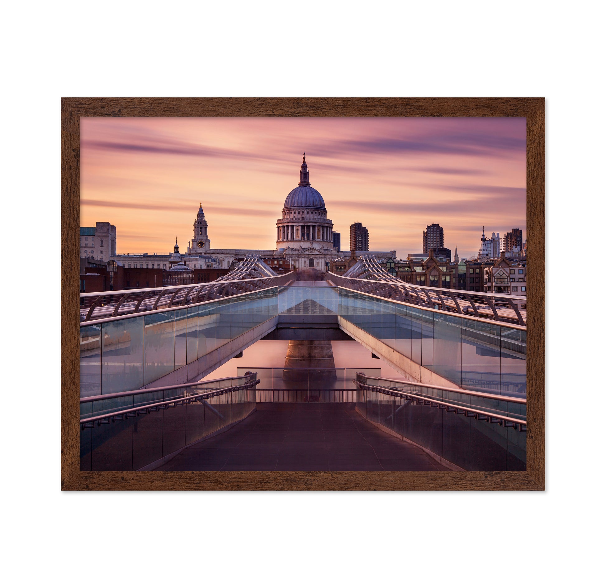 Millennium Bridge Leading Towards St. Paul'S Church