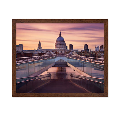 Millennium Bridge Leading Towards St. Paul'S Church