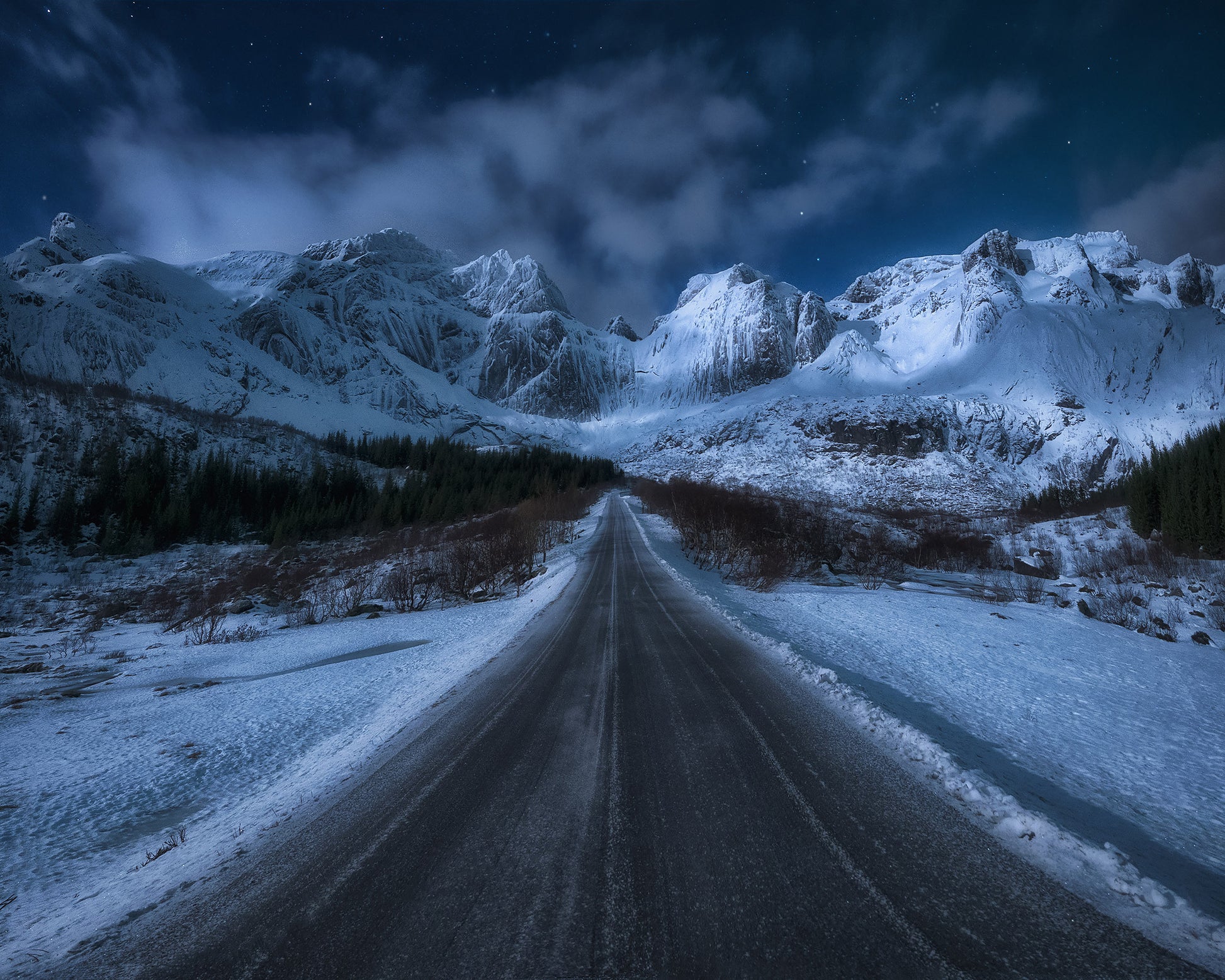 Snowy Mountain Road