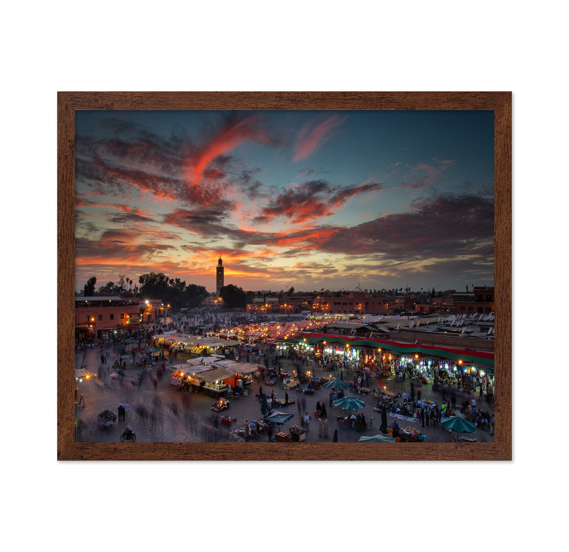 Sunset Over Jemaa Le Fnaa Square In Marrakech