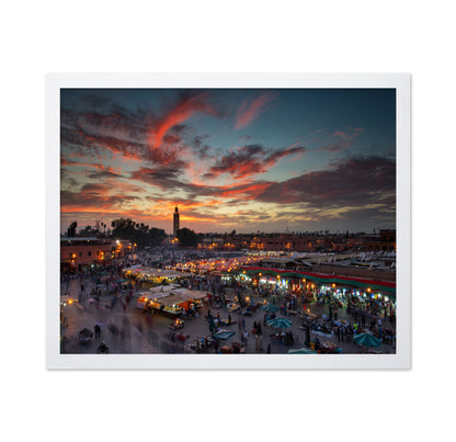 Sunset Over Jemaa Le Fnaa Square In Marrakech