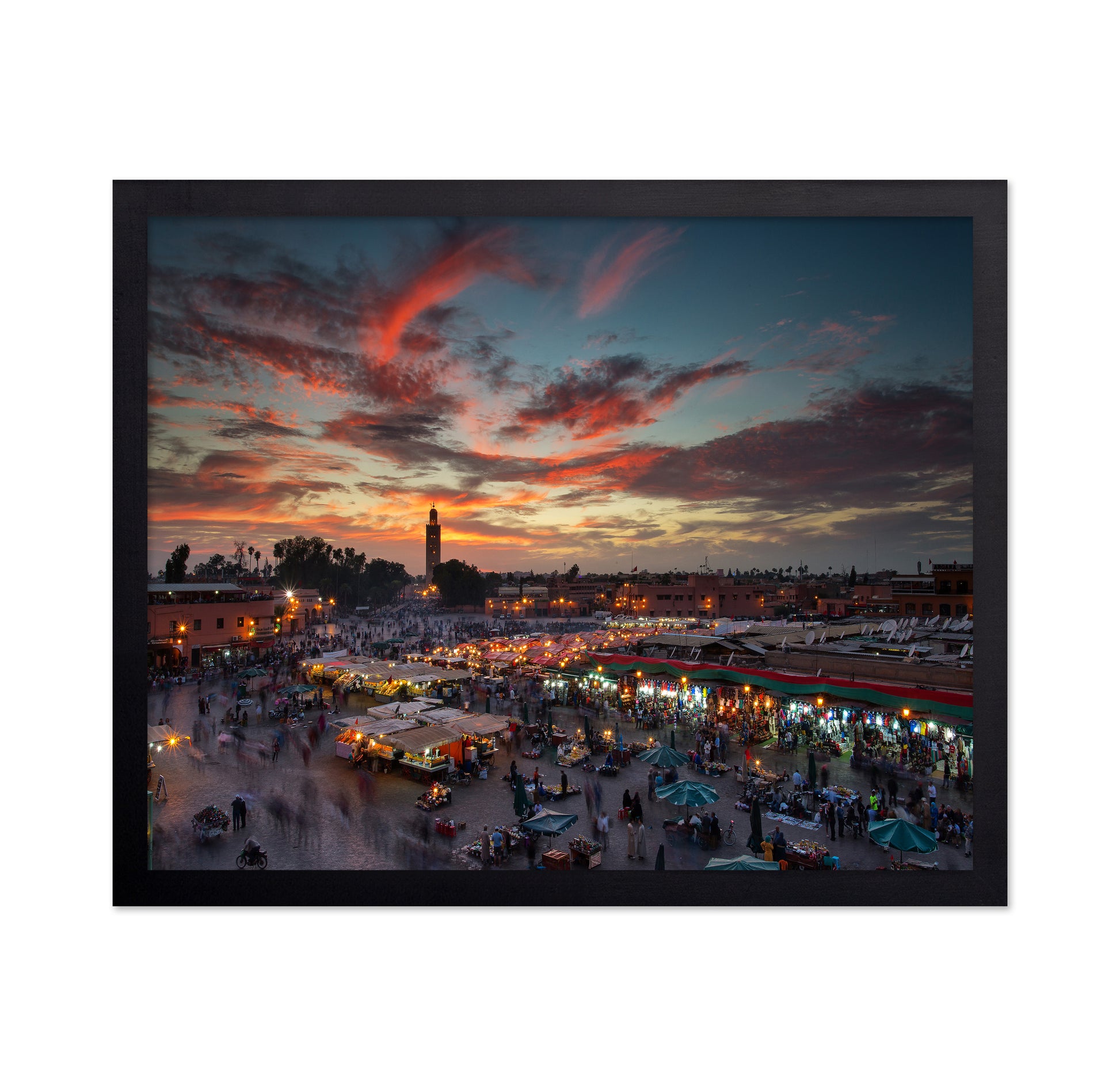 Sunset Over Jemaa Le Fnaa Square In Marrakech