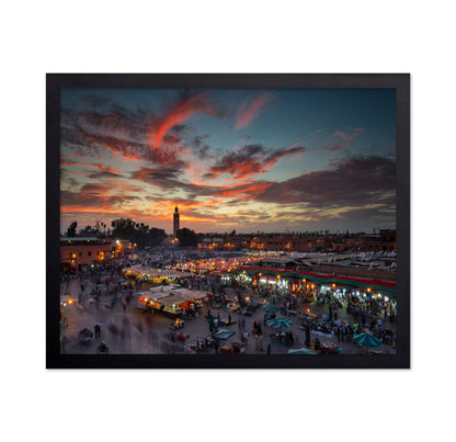 Sunset Over Jemaa Le Fnaa Square In Marrakech