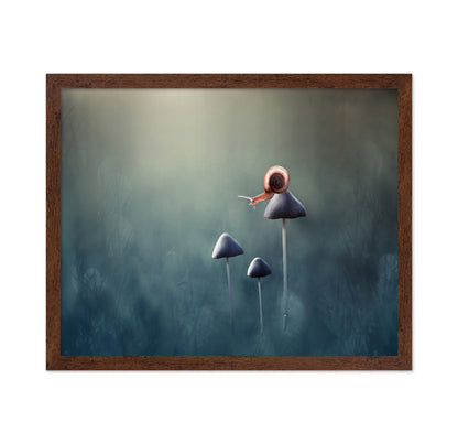 Snail on Mushroom