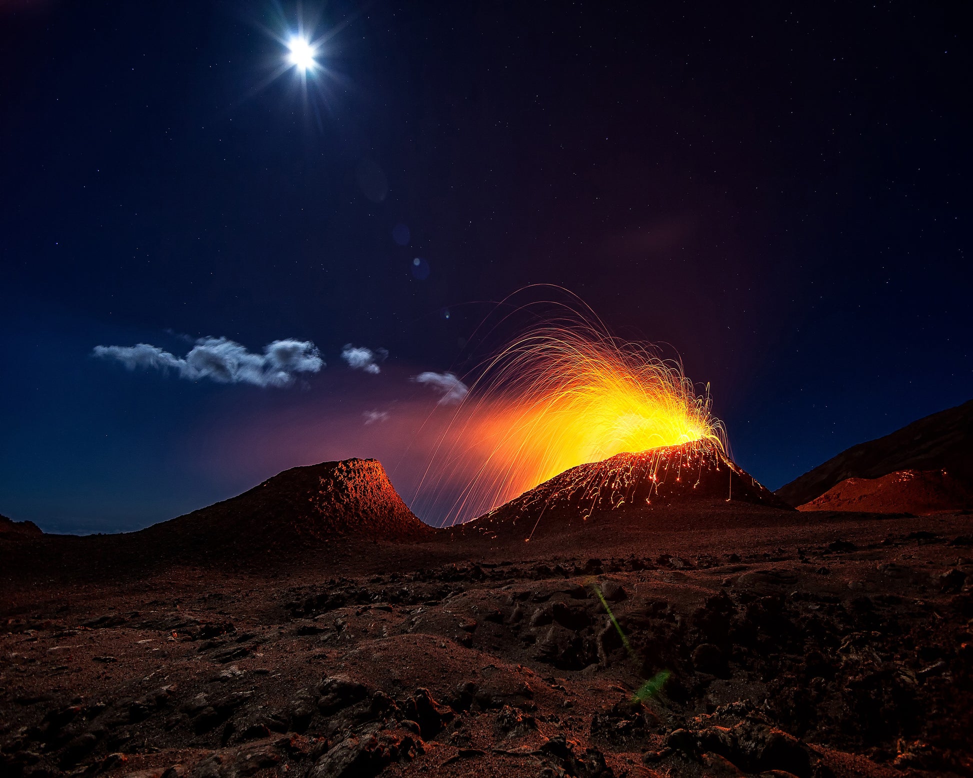 Lava Flow With The Moon