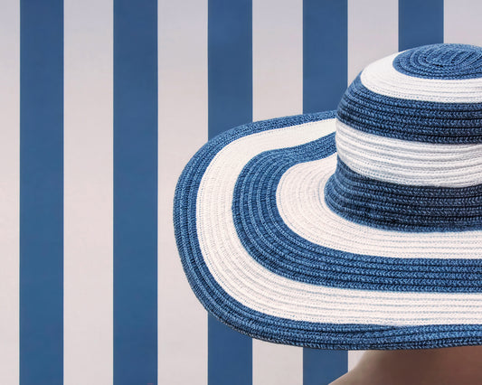 Blue And White Hat