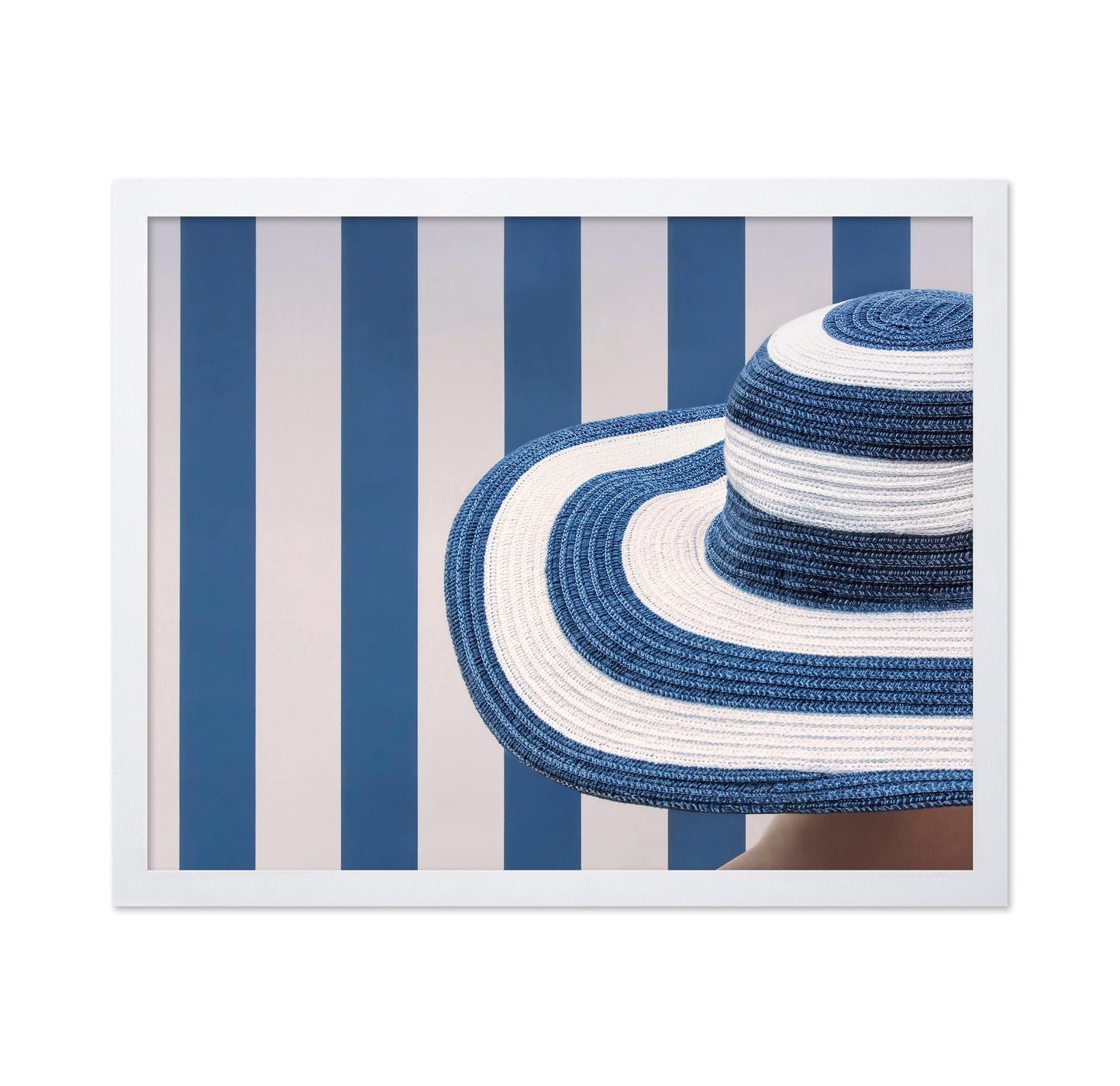 Blue And White Hat