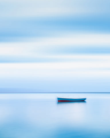 Minimal Blue Sea Boat