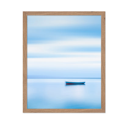 Minimal Blue Sea Boat