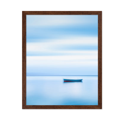Minimal Blue Sea Boat