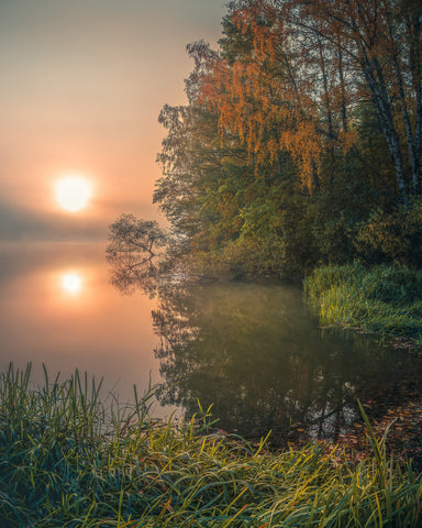Foggy Fall Lake