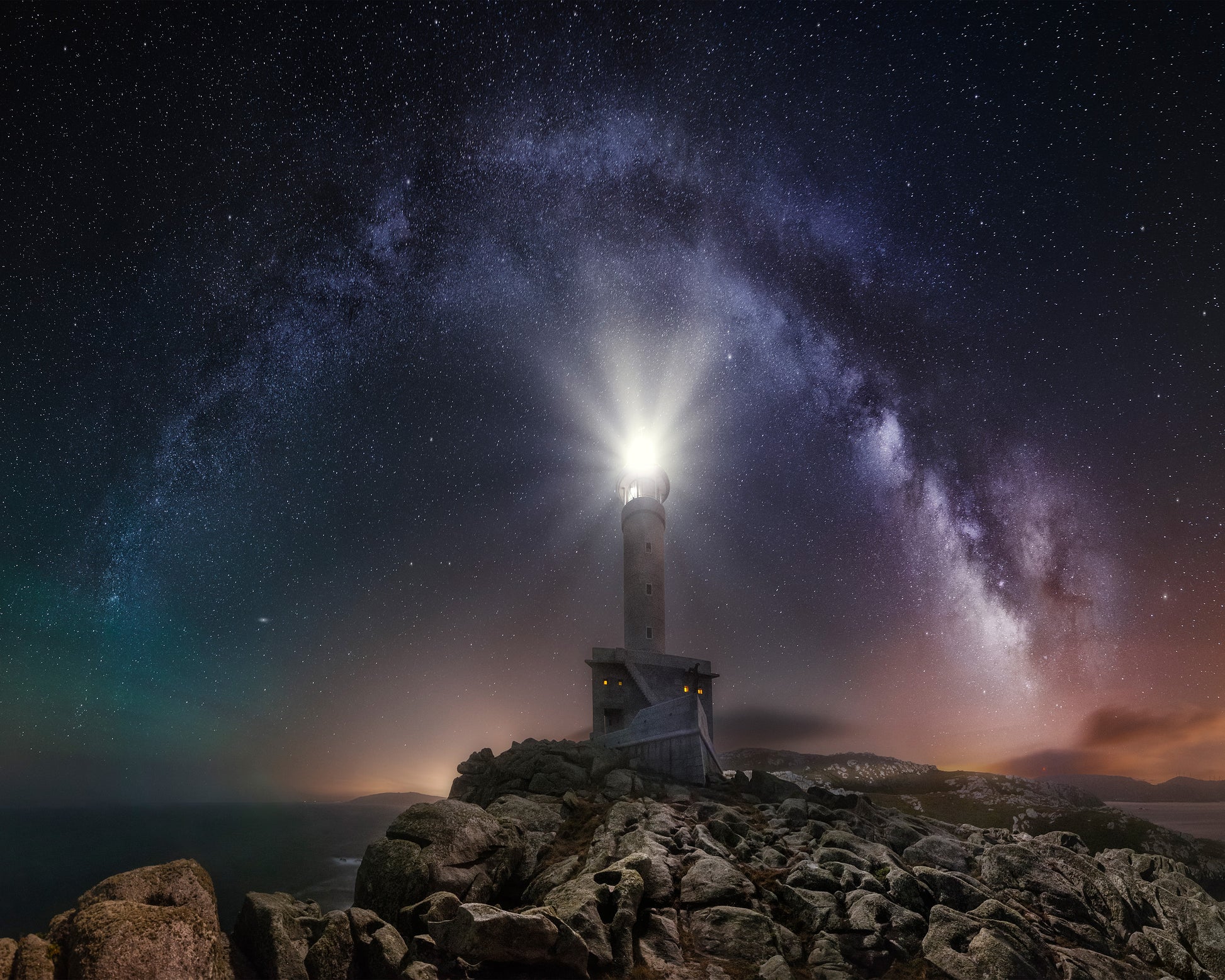 Lighthouse And Milky Way