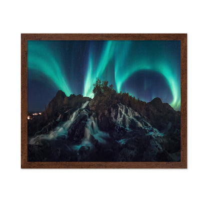 Northern Lights Over the Mountains