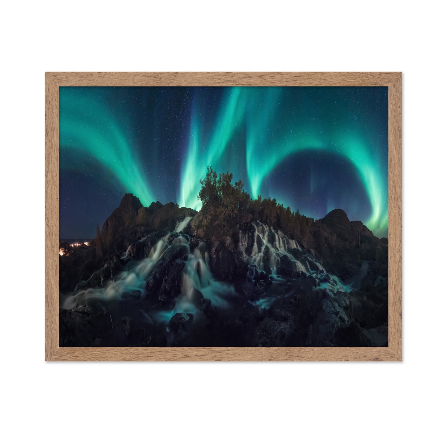 Northern Lights Over the Mountains