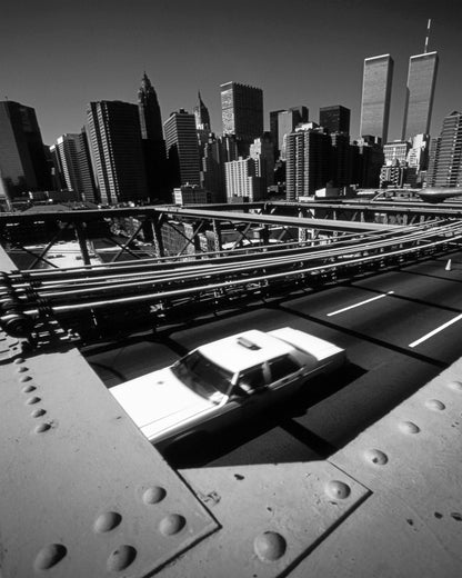 Taxi on Brooklyn Bridge