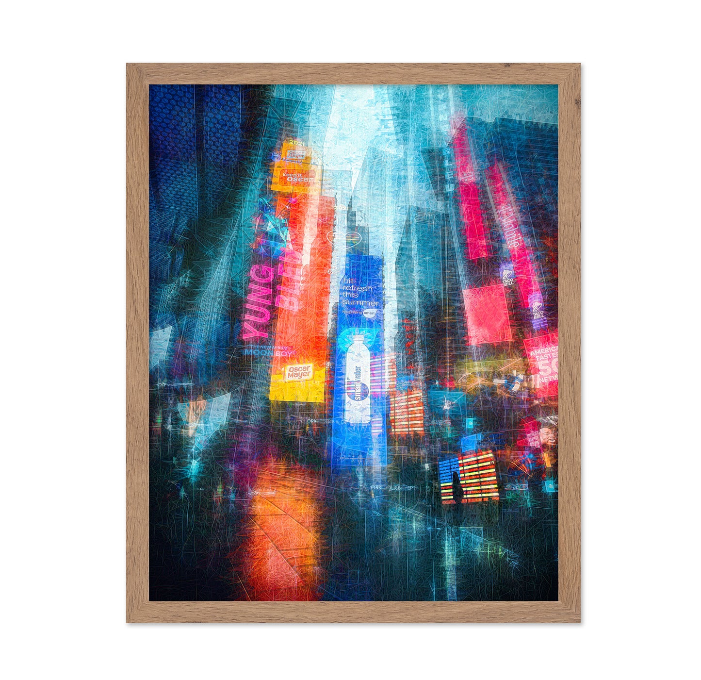 Time Square Impression In Rain