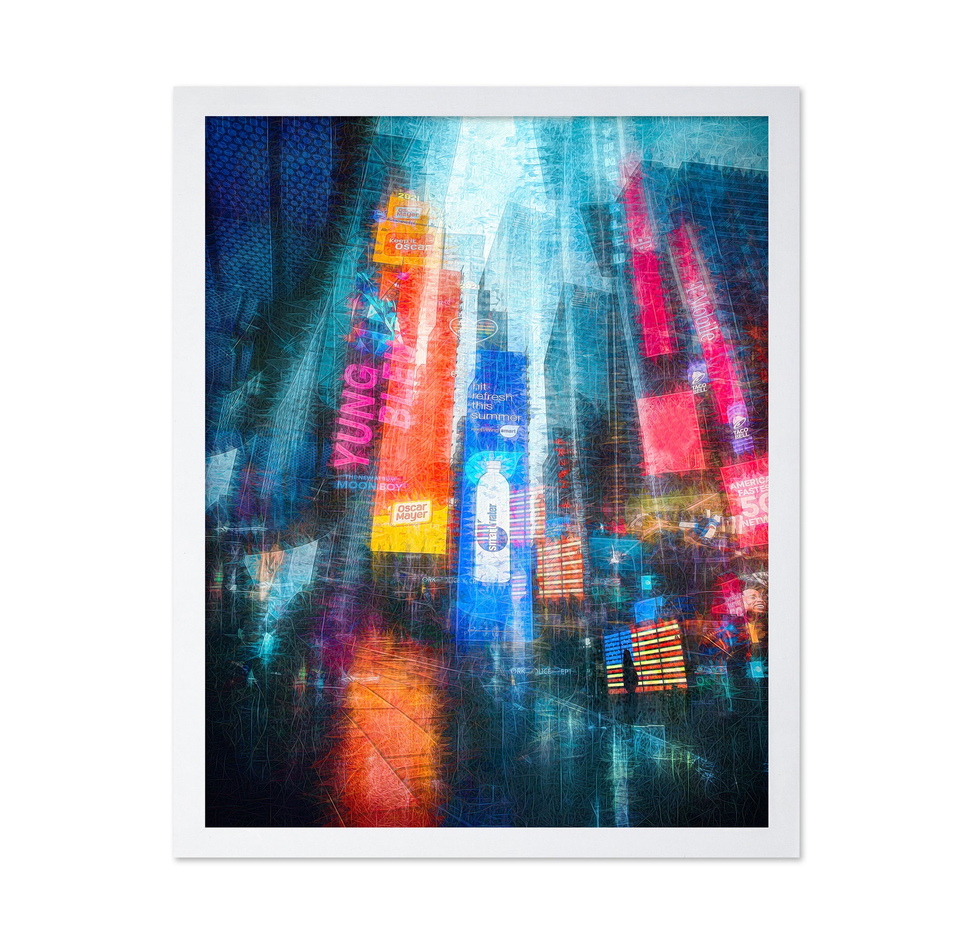 Time Square Impression In Rain