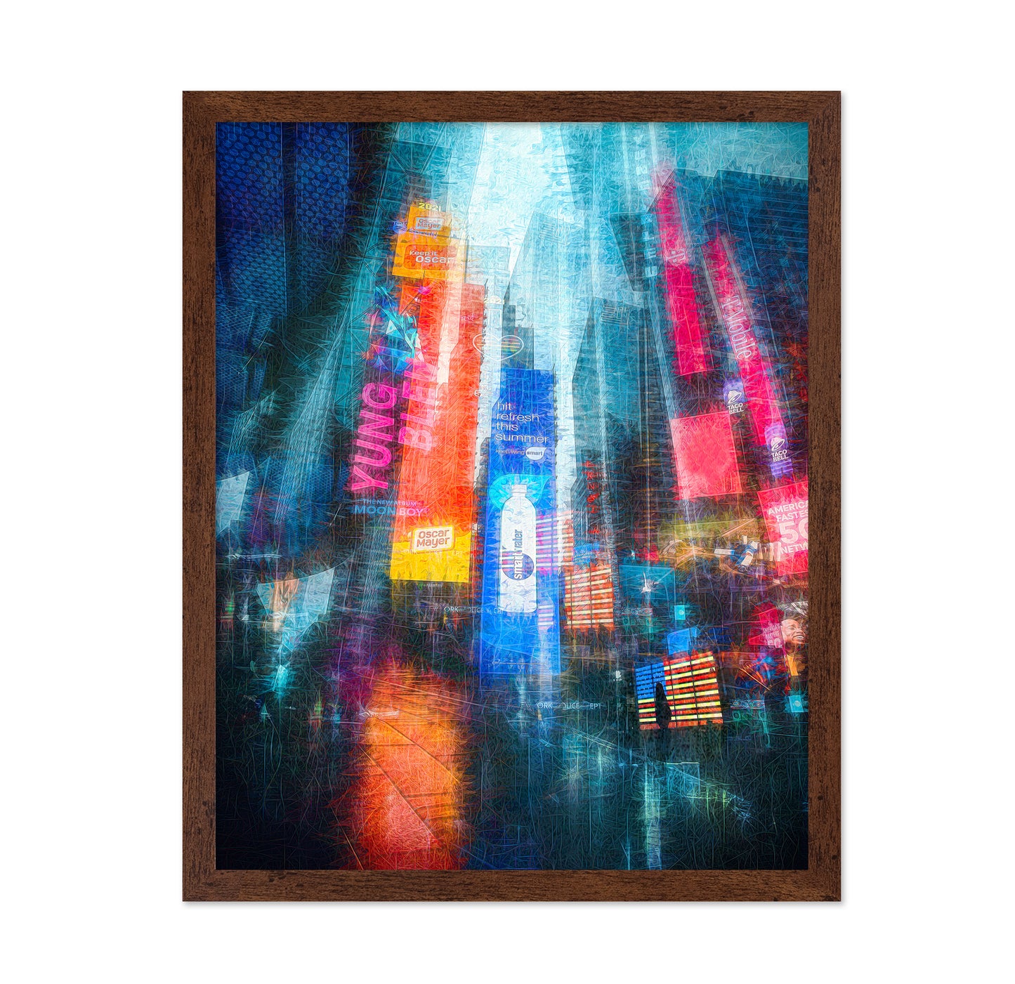 Time Square Impression In Rain