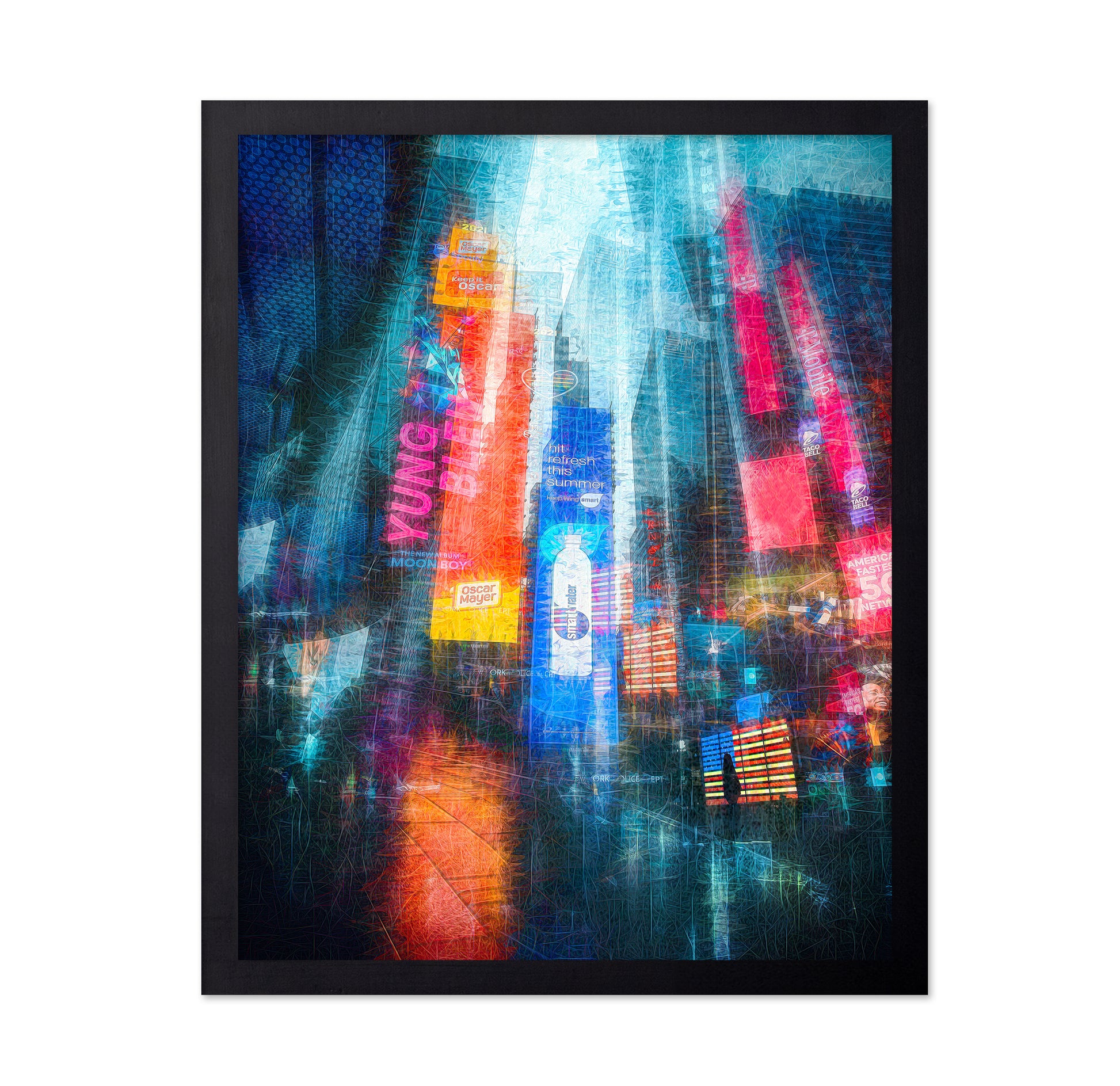 Time Square Impression In Rain