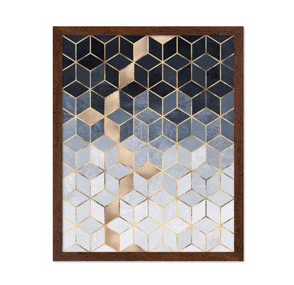 Soft Blue Gradient Cubes