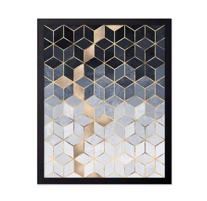 Soft Blue Gradient Cubes