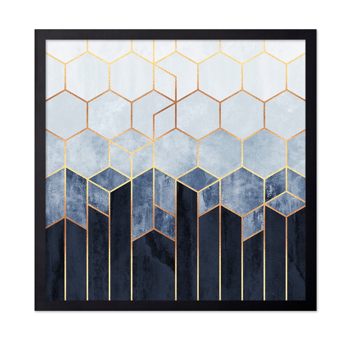 Soft Blue Hexagons