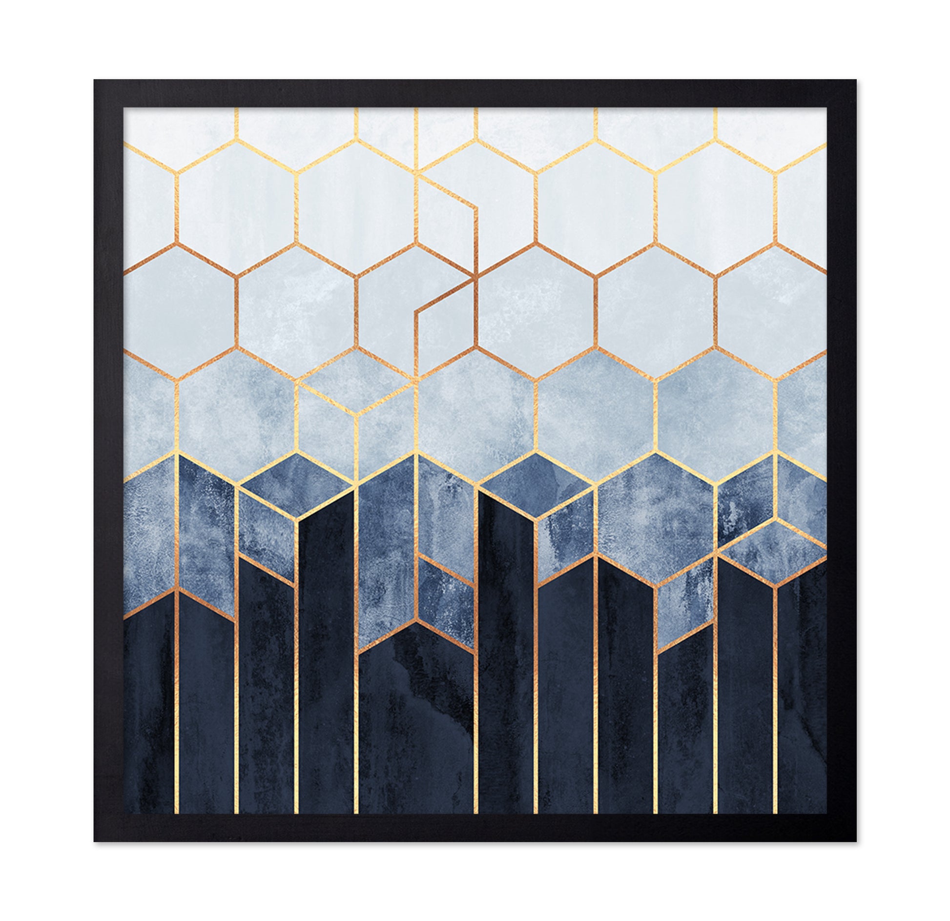 Soft Blue Hexagons