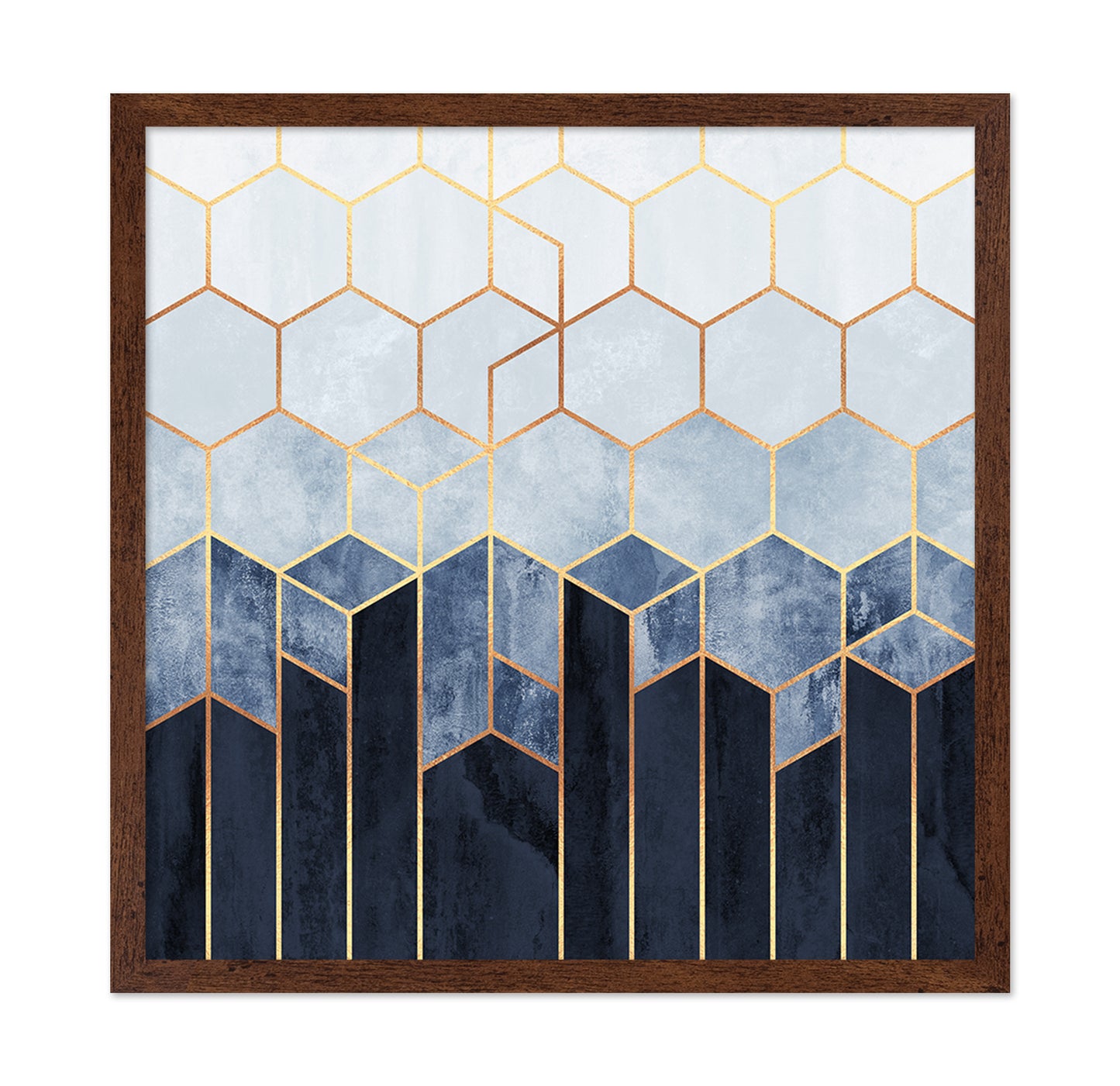 Soft Blue Hexagons