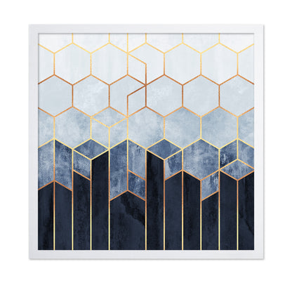 Soft Blue Hexagons