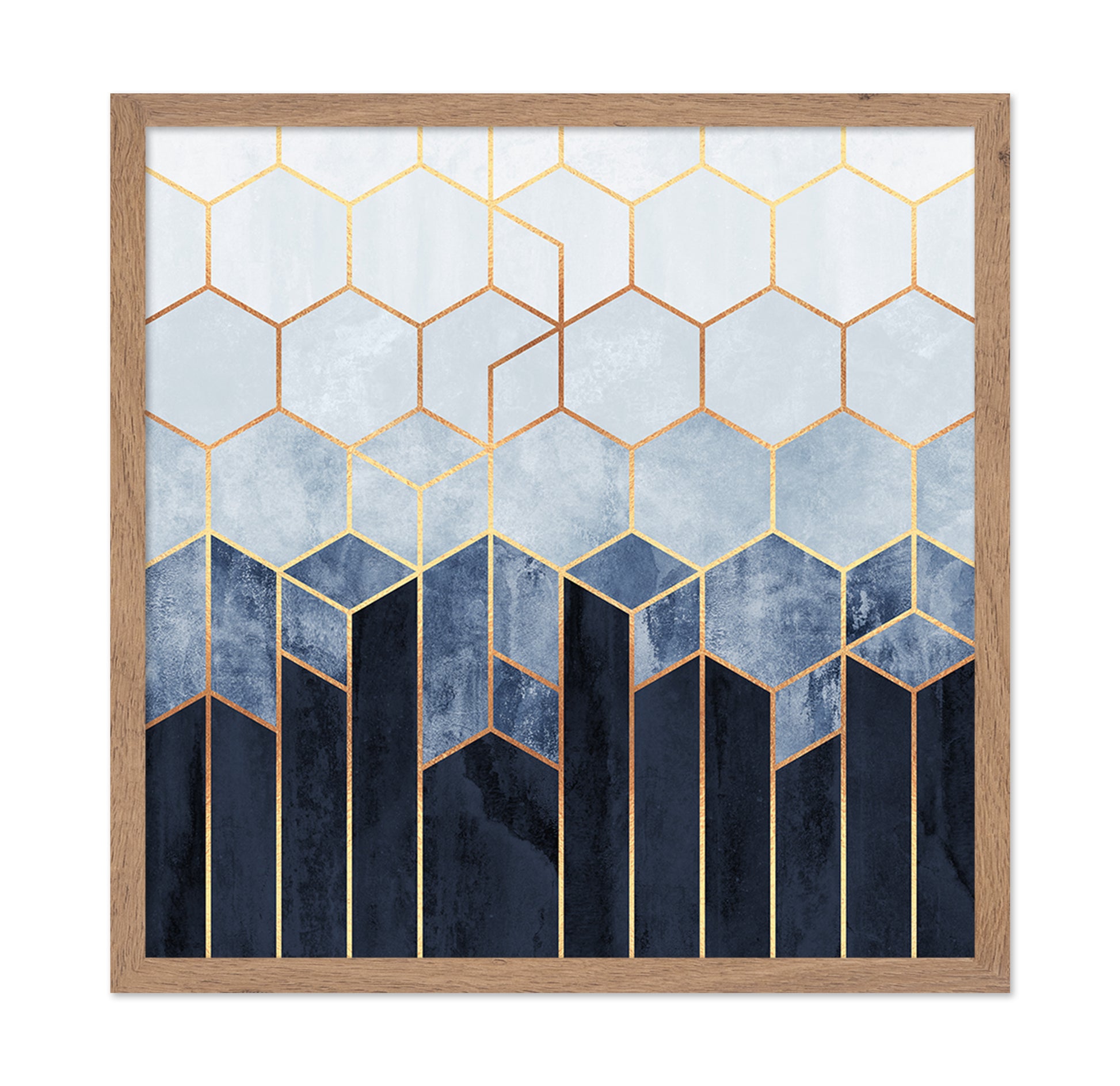 Soft Blue Hexagons