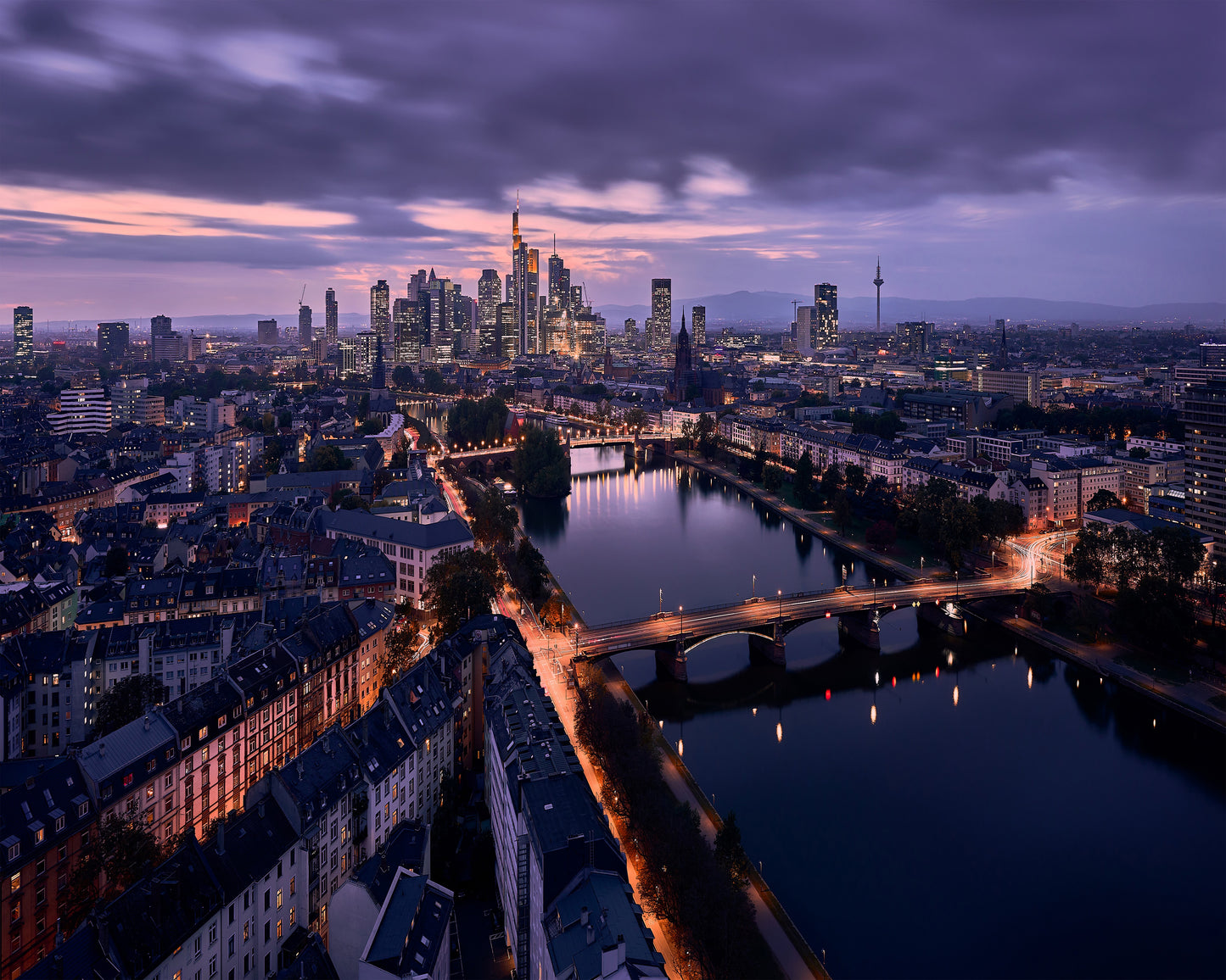 Frankfurt Skyline at Dusk