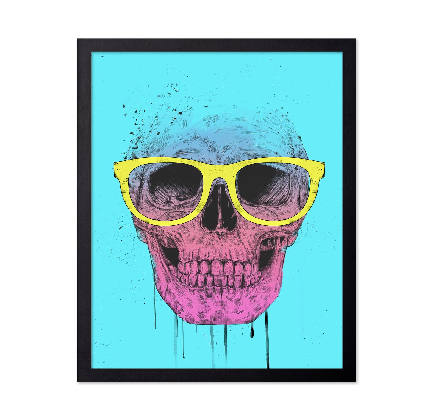 Pop Art Skull With Glasses