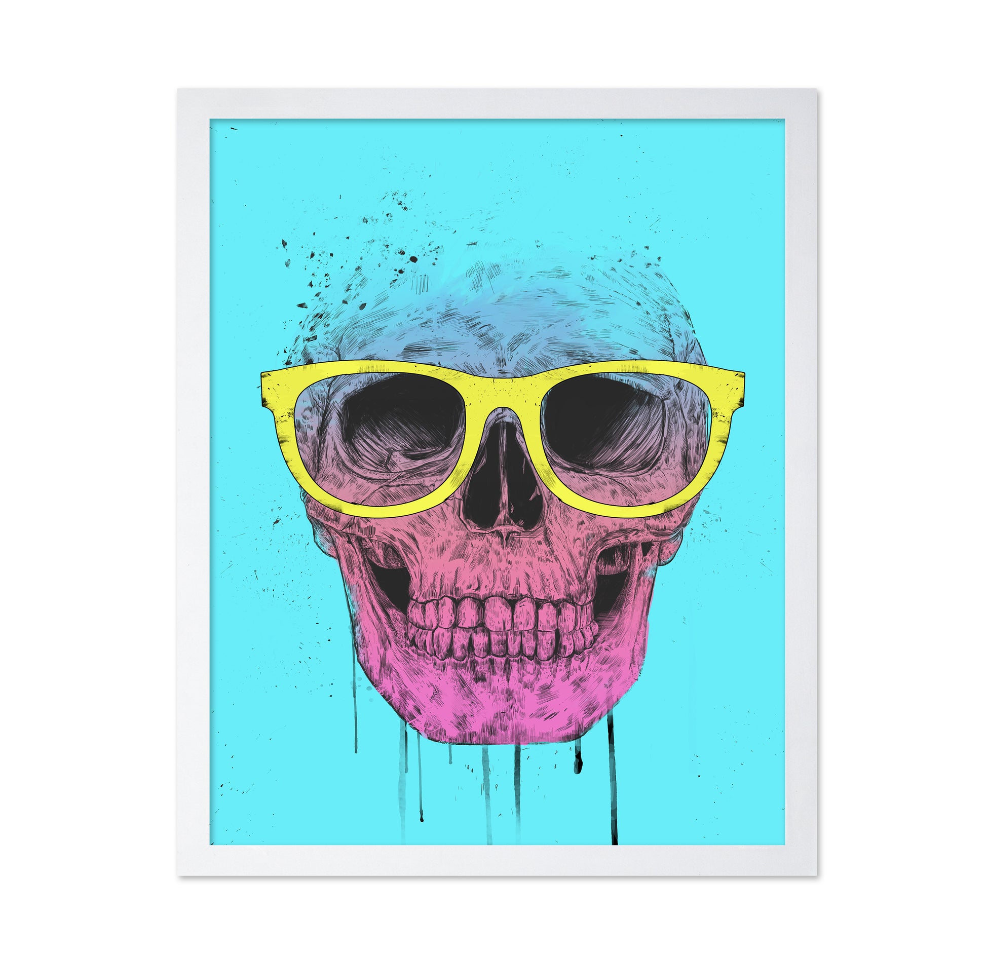 Pop Art Skull With Glasses