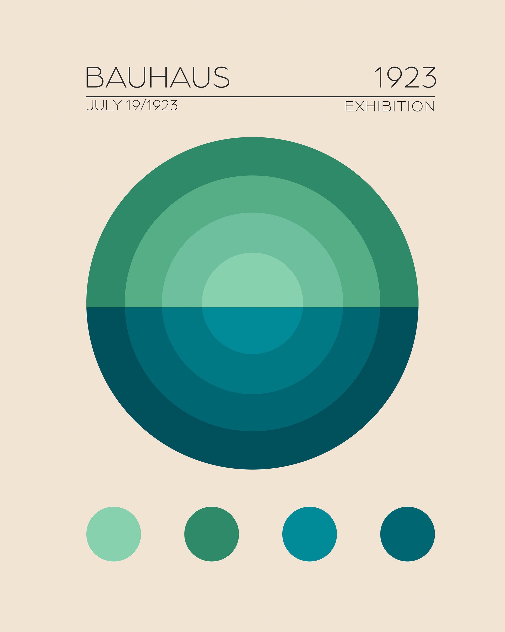 Bauhaus Blue Circle