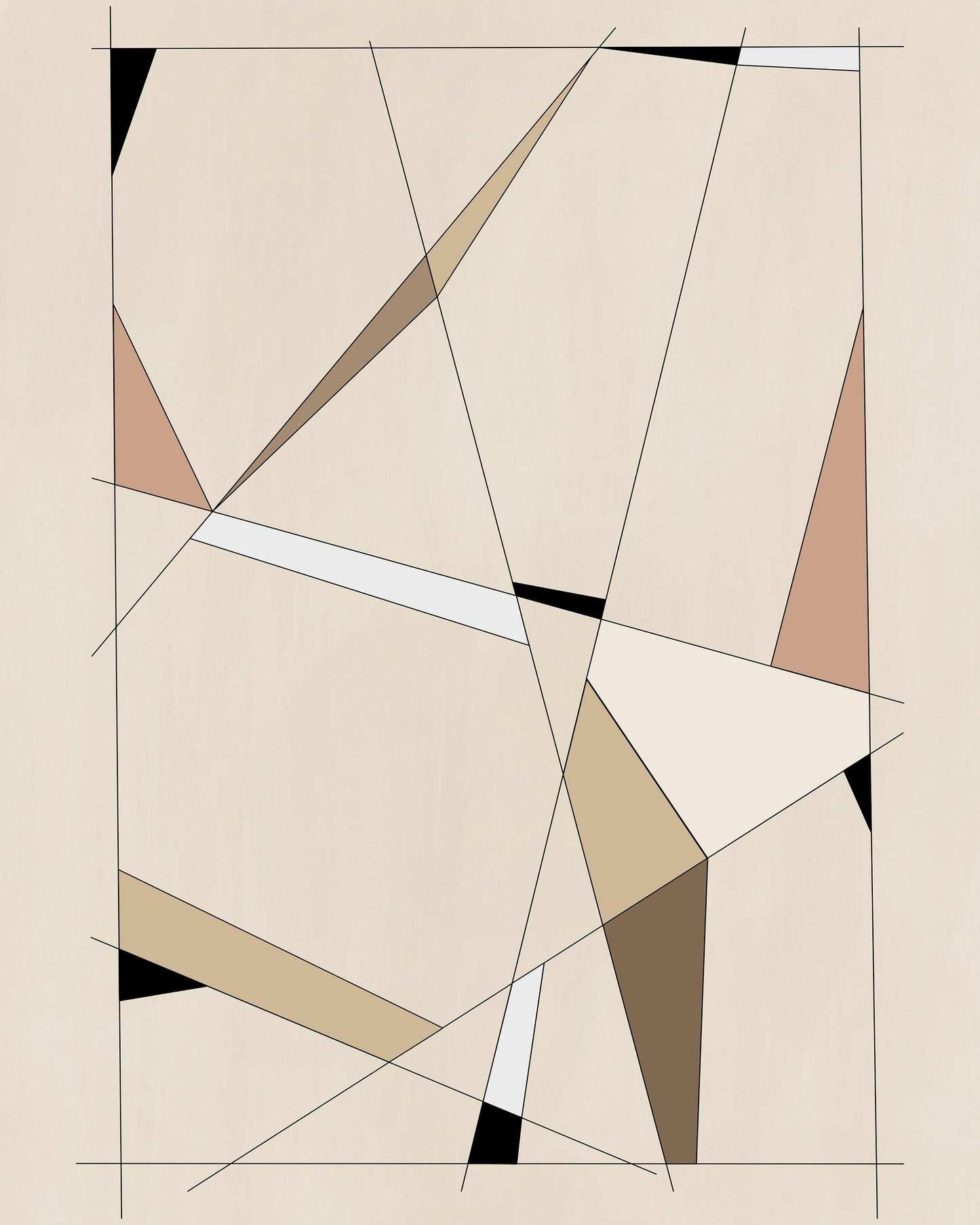 Geometric Beige Art No 1