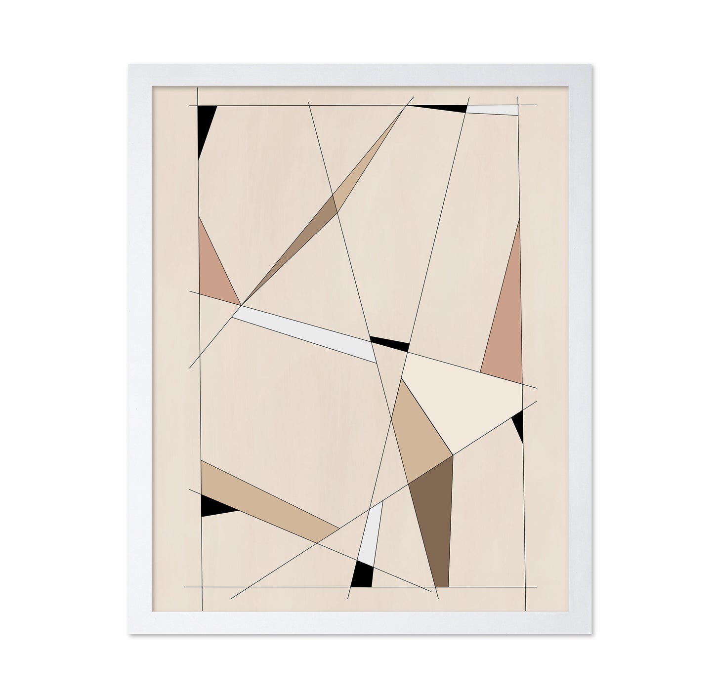 Geometric Beige Art No 1