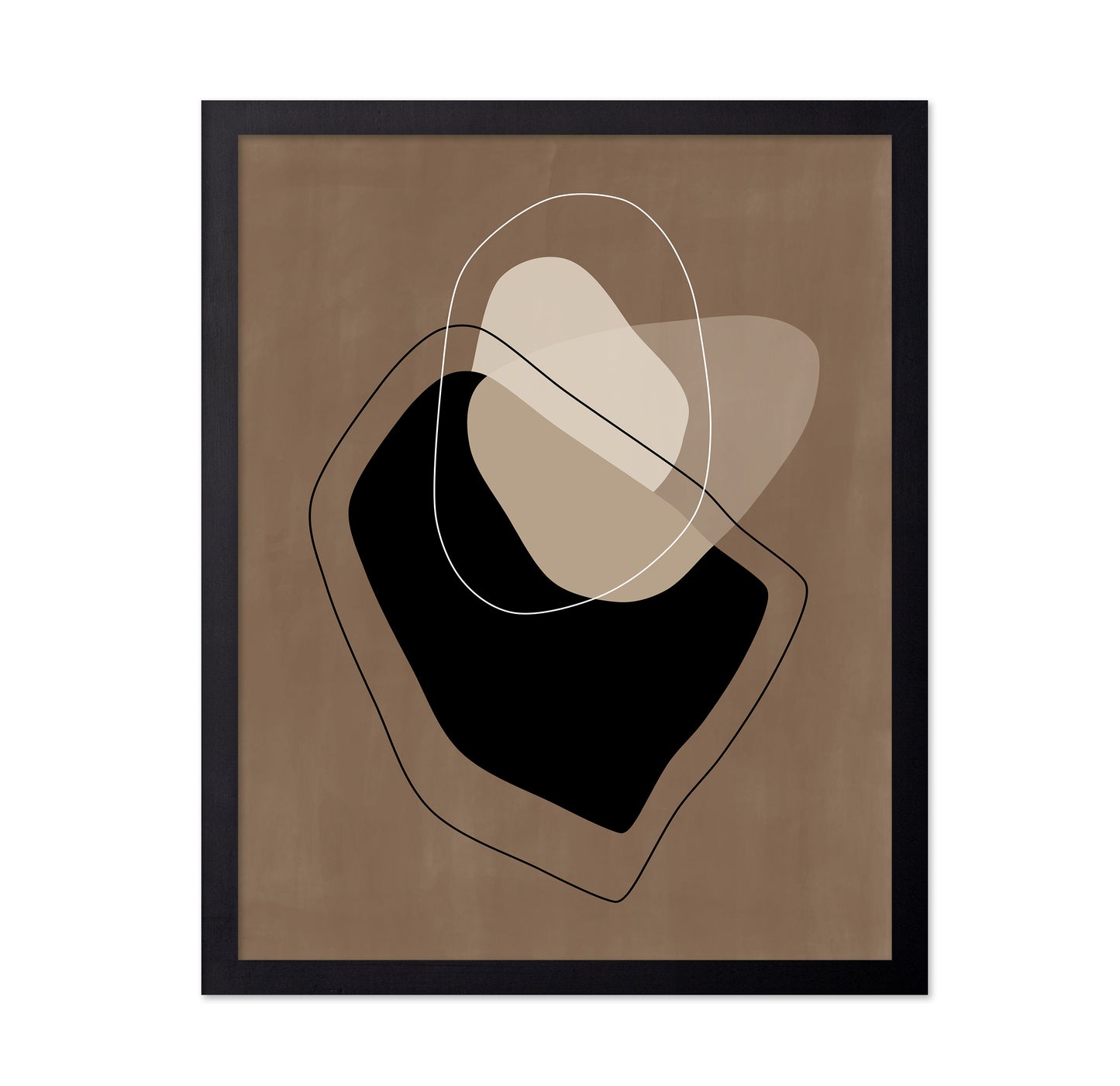 Layered Organic Shapes In Neutral Tones