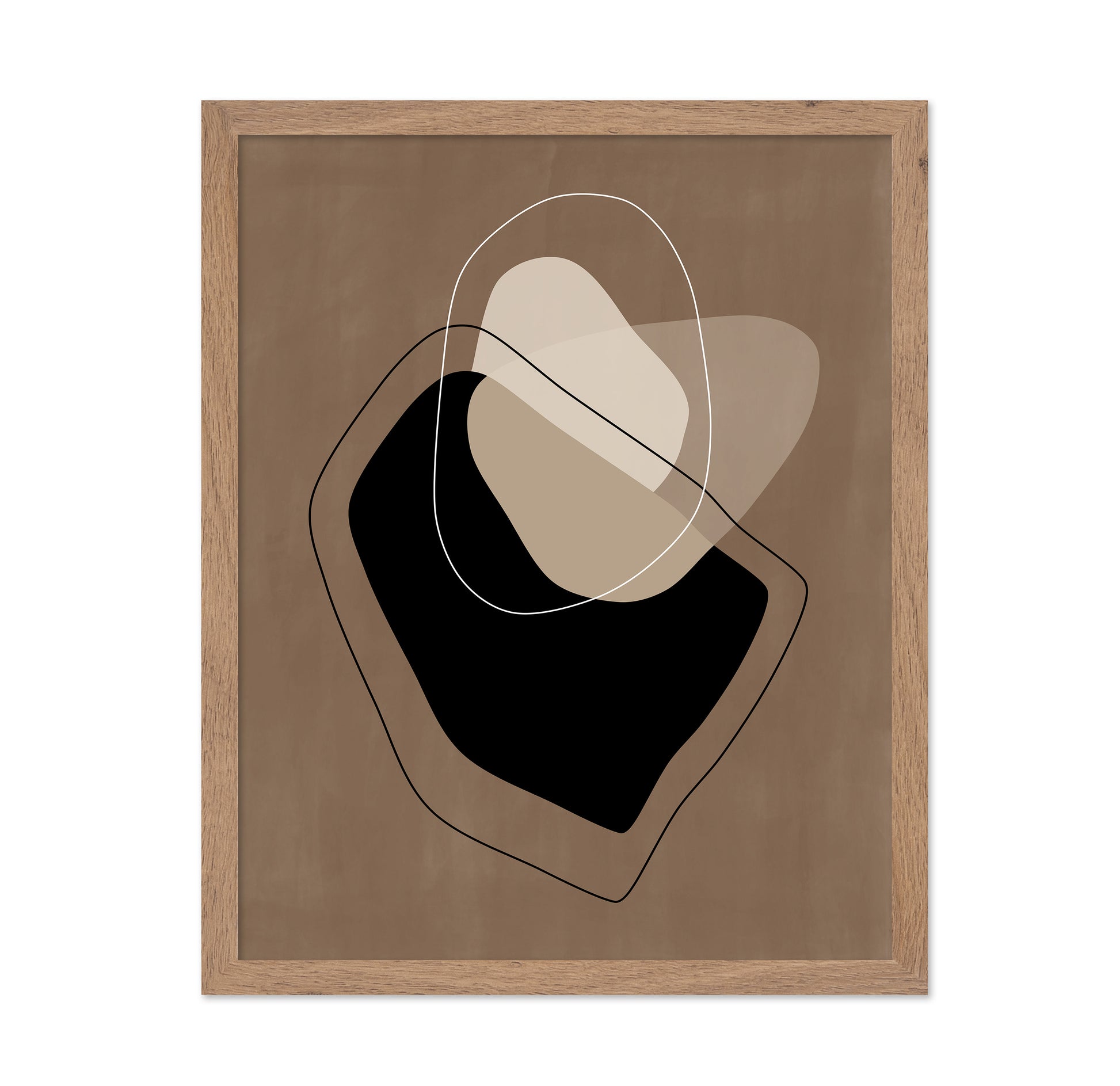 Layered Organic Shapes In Neutral Tones
