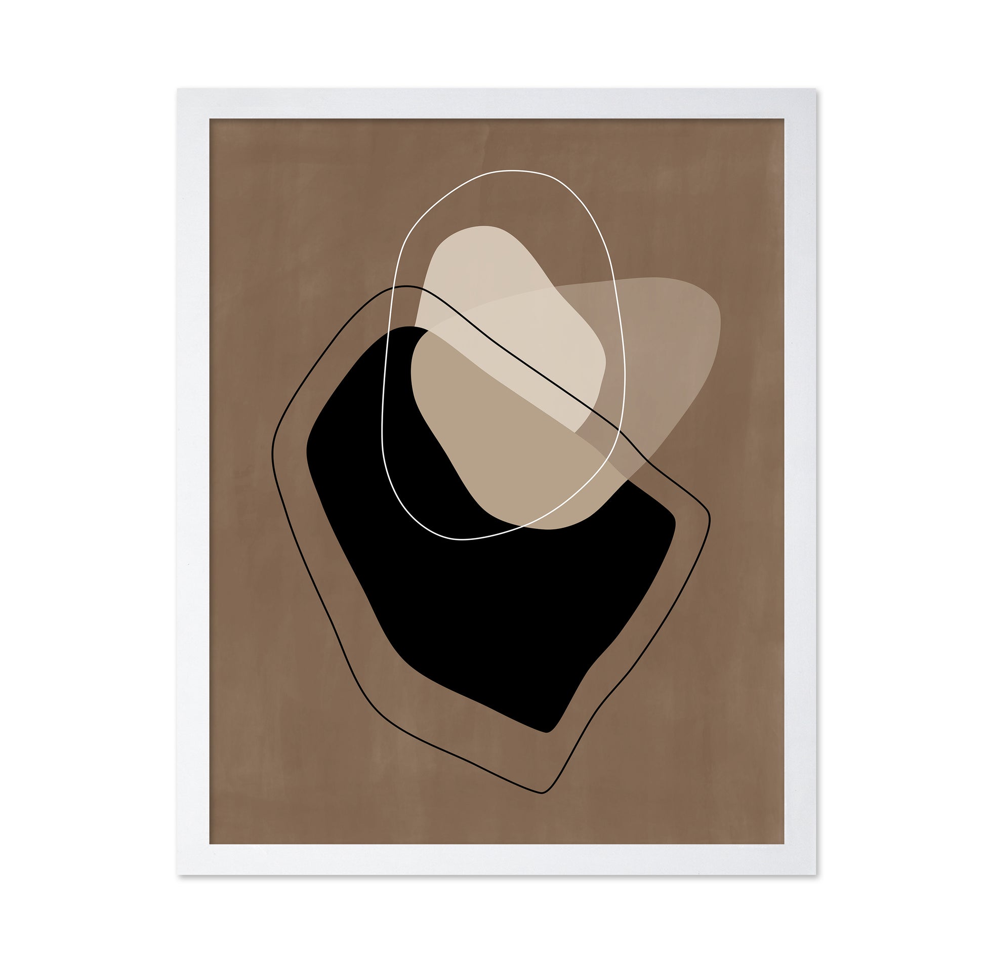 Layered Organic Shapes In Neutral Tones