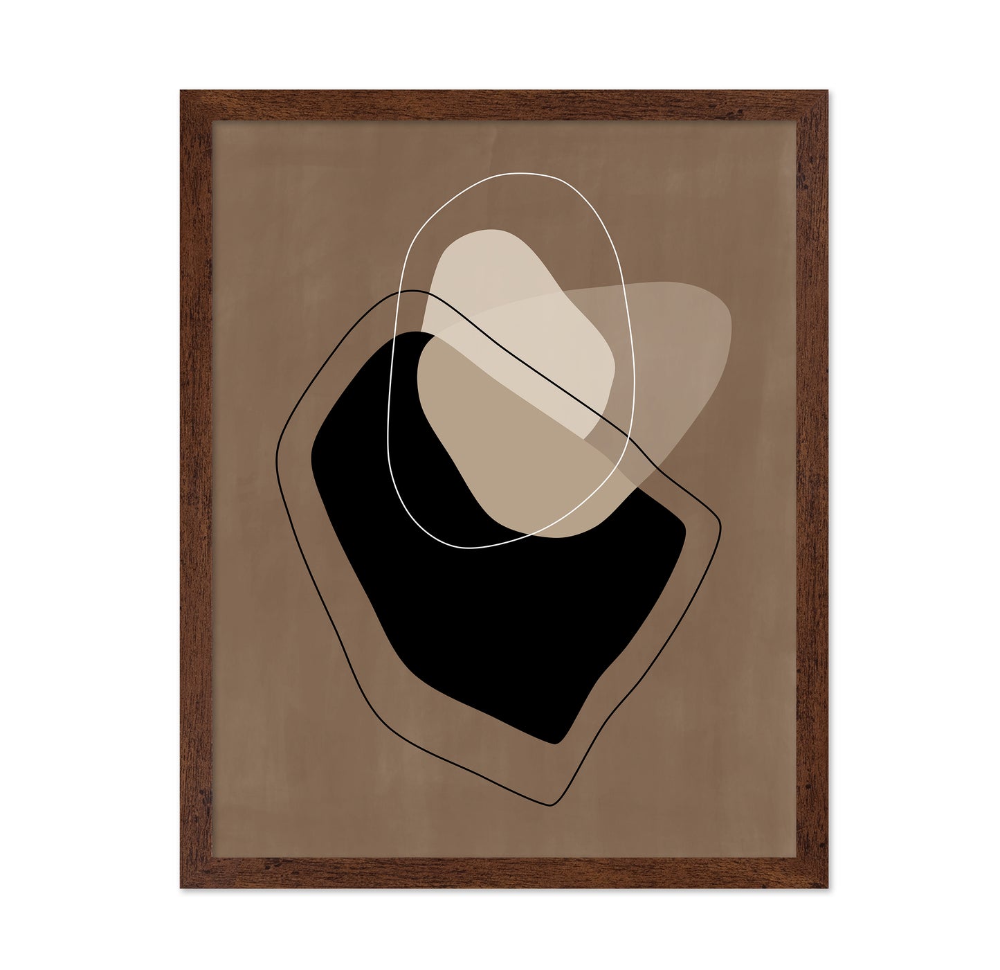 Layered Organic Shapes In Neutral Tones