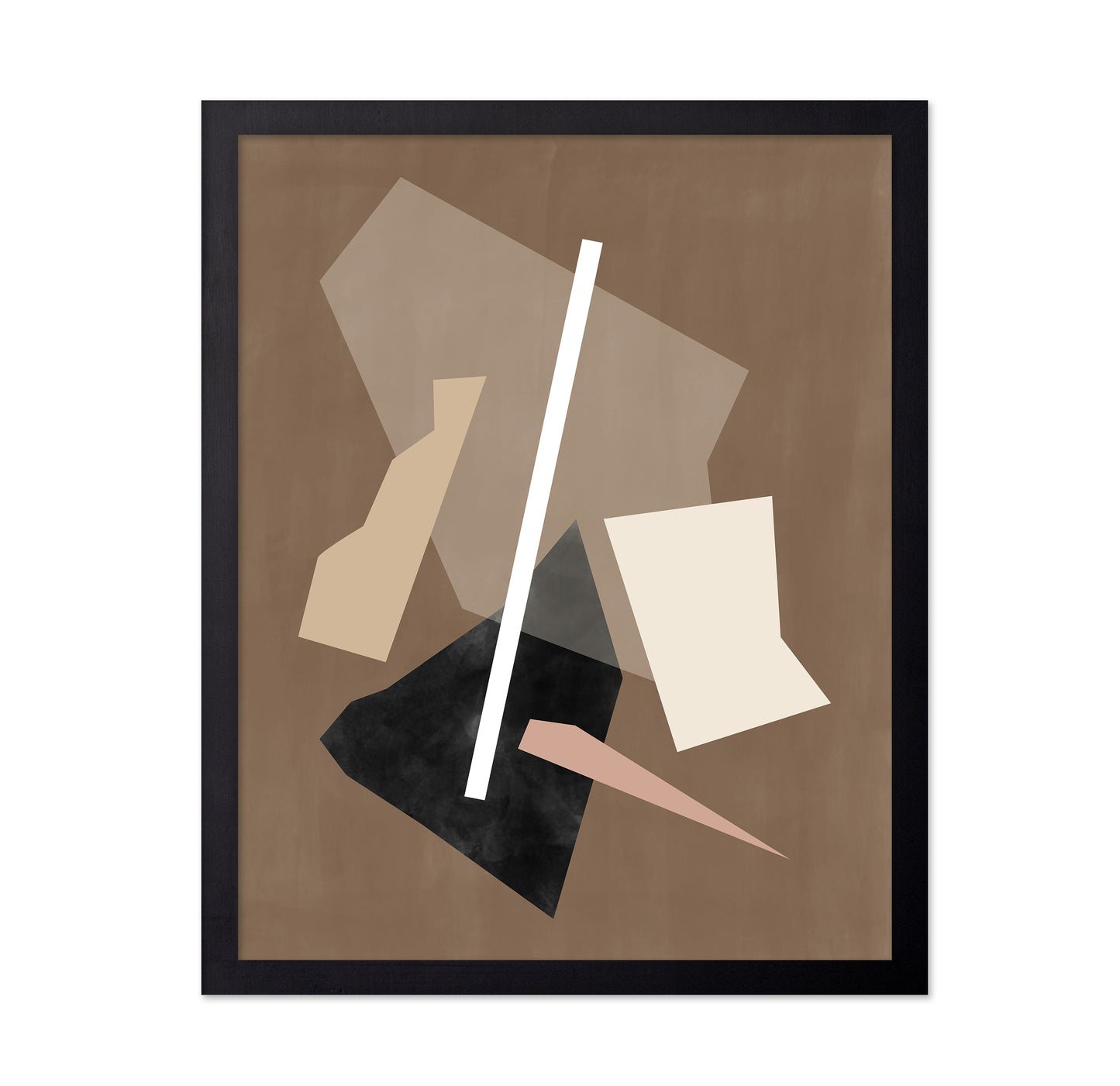 Brown Paper Cuts Painting