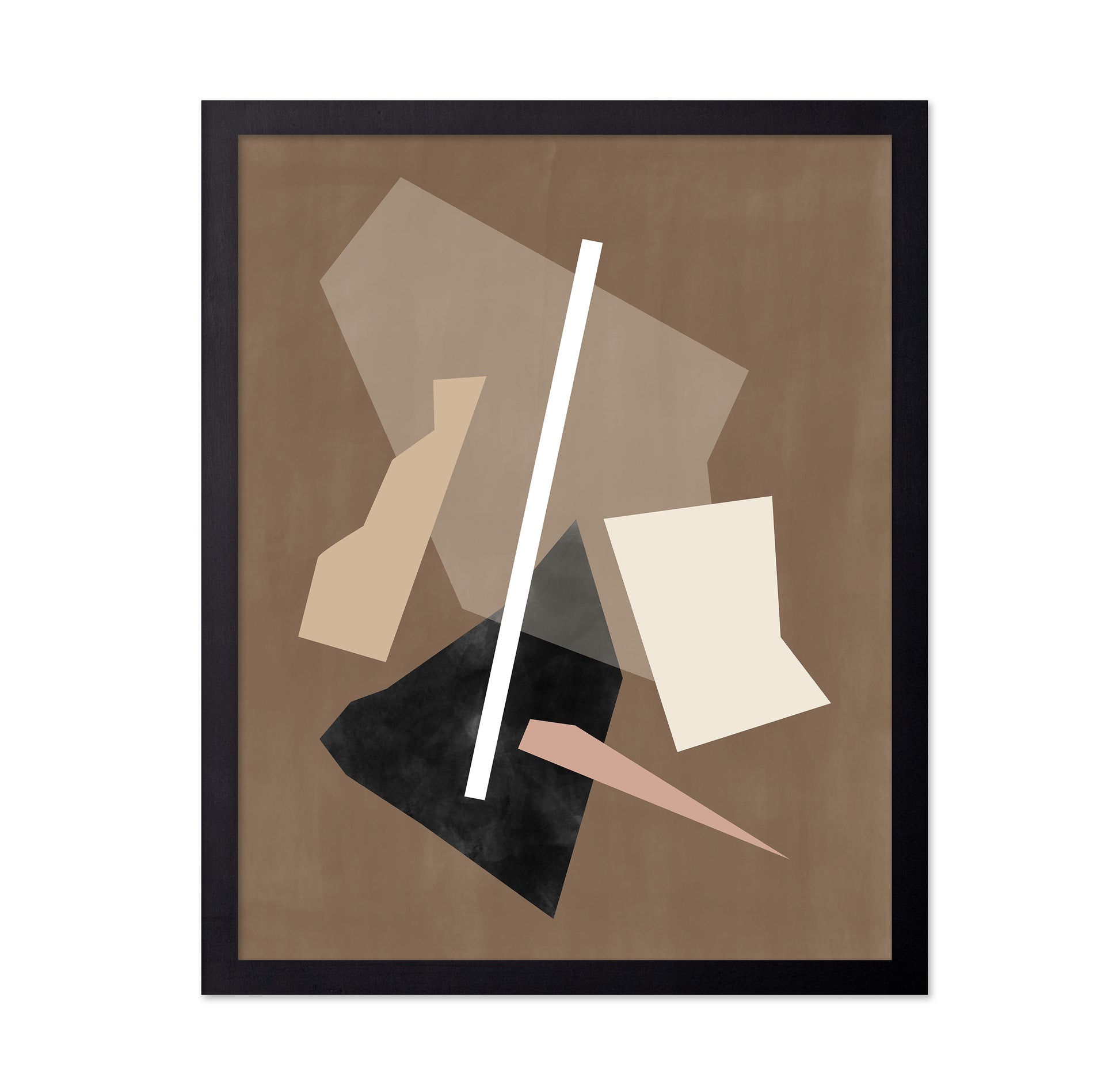 Brown Paper Cuts Painting
