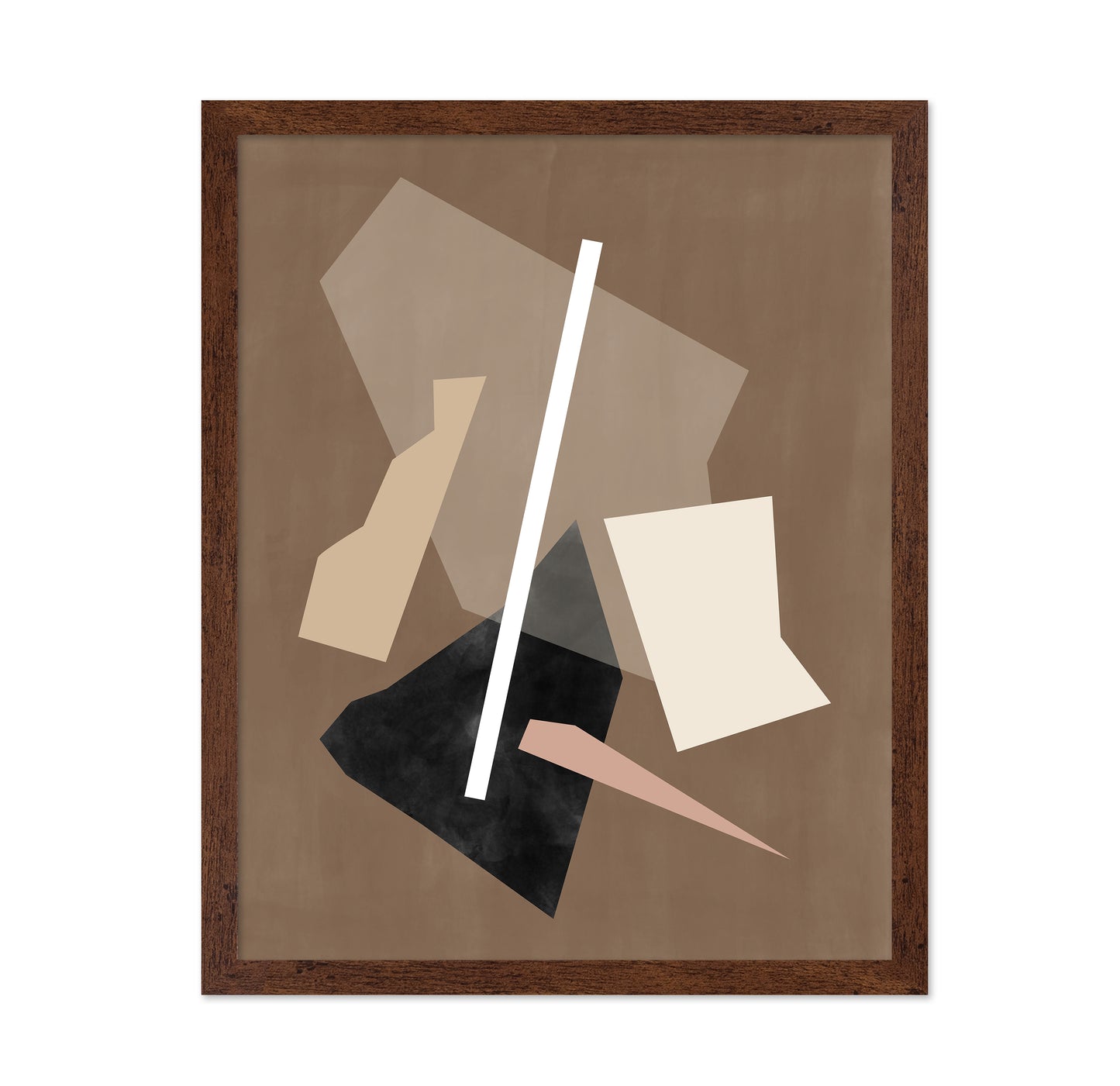 Brown Paper Cuts Painting