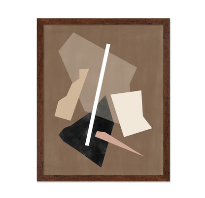 Brown Paper Cuts Painting