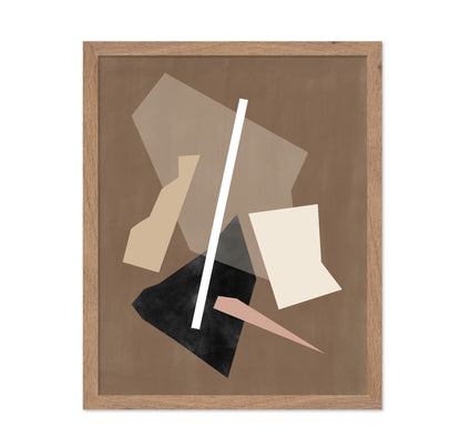 Brown Paper Cuts Painting