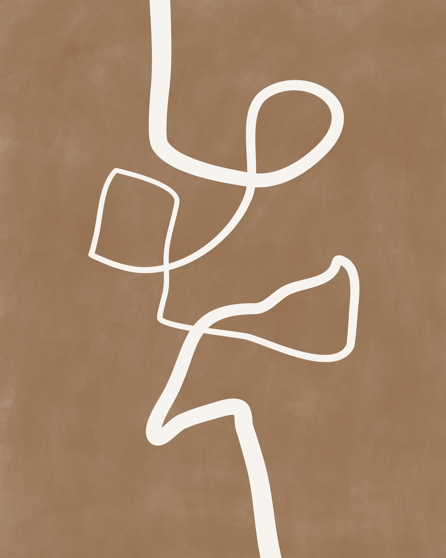 White Single Line Artwork