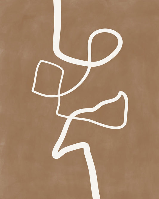 White Single Line Artwork